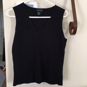 Black Sweater Tank with V Neck size XL